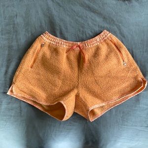 Women’s OV 3” orange megafleece shorts!